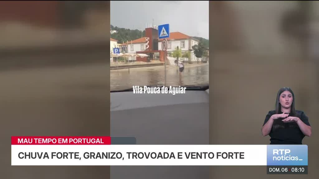Imagem de Mau tempo. Chuva forte, granizo, trovoada e vento forte no norte e centro