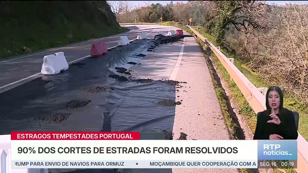Imagem de Estragos tempestades. Parte da linha do Oeste reabre esta segunda-feira