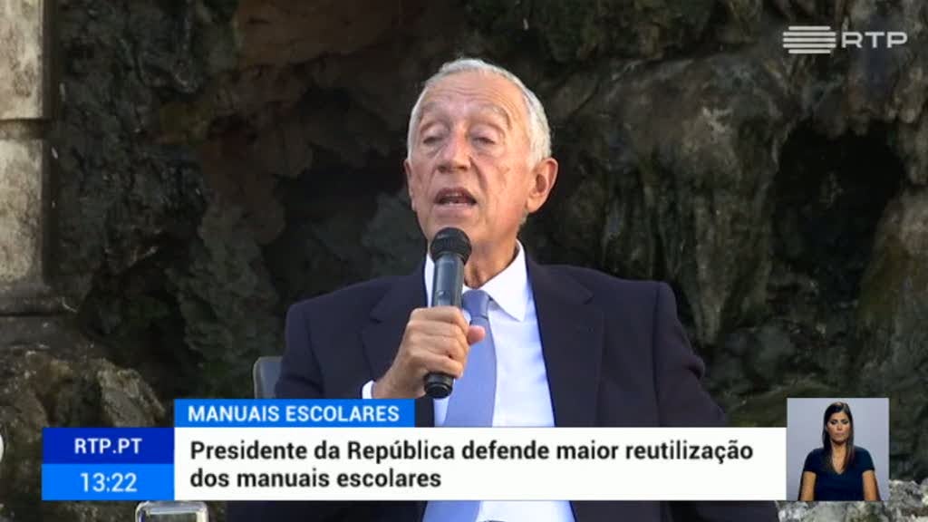 Marcelo defende maior reutiliza��o dos manuais escolares