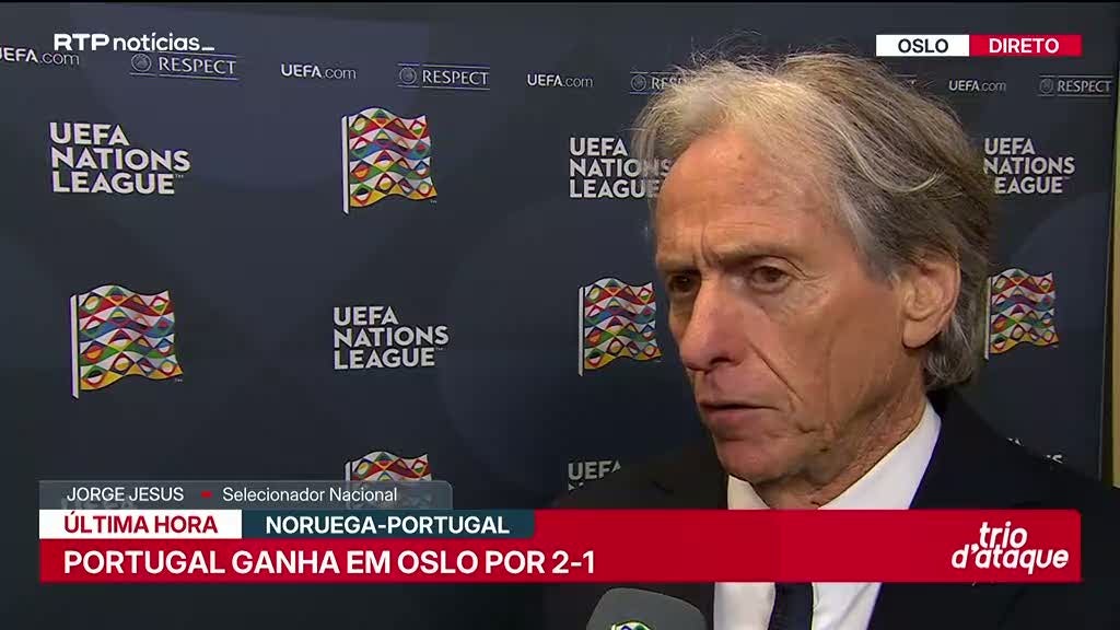 Imagem de Jorge Jesus "satisfeito" com o triunfo de Portugal