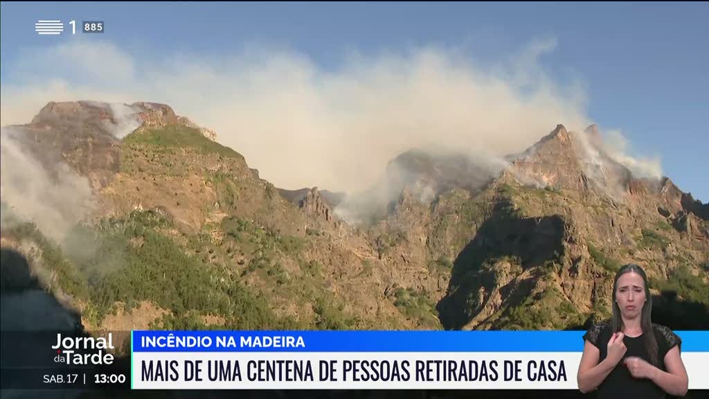 Mais de 100 pessoas retiradas de casa perante incêndio na Madeira