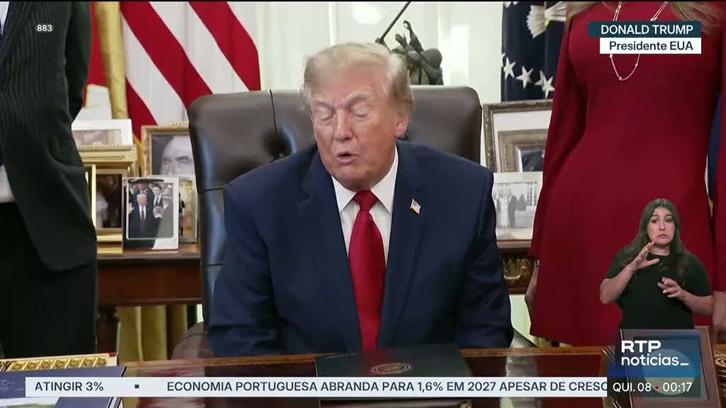 Donald Trump volta a reivindicar o Prémio Nobel da Paz
