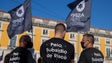 Imagem de Elementos da PSP e da GNR em protesto