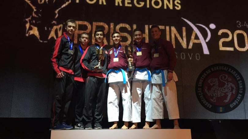 Imagem de A equipa de Kata Juniores garantiu o  2° Lugar no campeonato da Europa de Karaté de regiões no Kosovo.