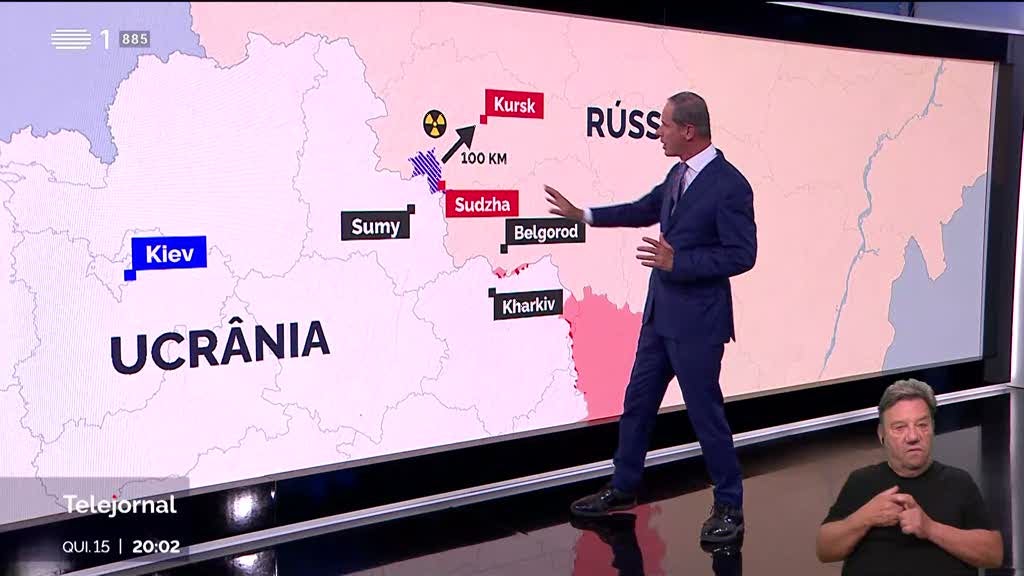 Ucranianos aproximam-se de cidade com central nuclear russa