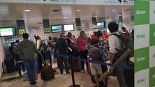 Imagem de Avião da Binter avariado no Porto Santo