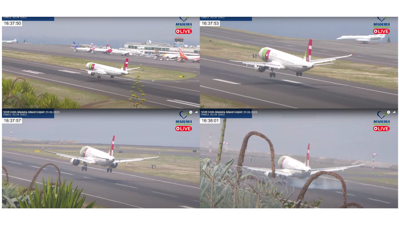 Imagem de Aterragem difícil de avião TAP no Aeroporto da Madeira (vídeo)