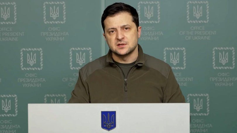 Imagem de Zelensky satisfeito com abordagem da Rússia