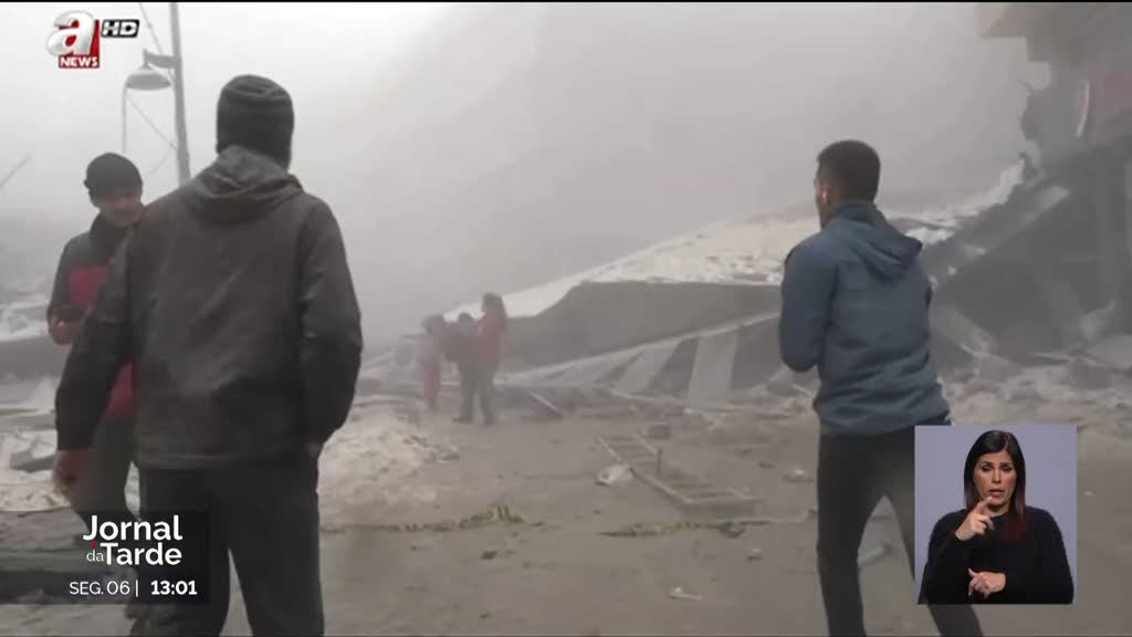 As imagens da destruição causada por sismo na Turquia e na Síria