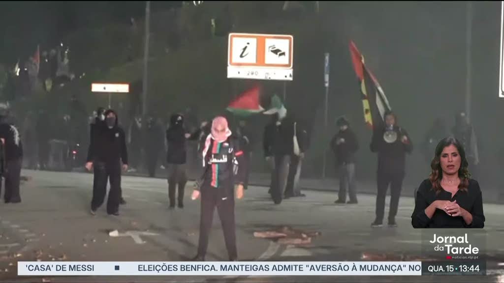 Jornalista ferido durante confrontos entre adeptos italianos e israelitas em Udine