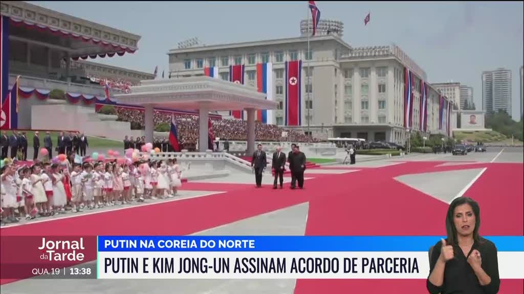 Rússia e Coreia do Norte assinaram um acordo de parceria estratégica