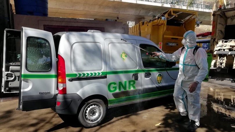 Imagem de Viaturas da GNR foram desinfetadas