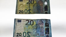 Imagem de 12 mil notas apreendidas em 2020