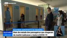Imagem de Mais de metade das pessoas que chegaram à Madeira esta manhã fez teste à Covid-19 (Vídeo)