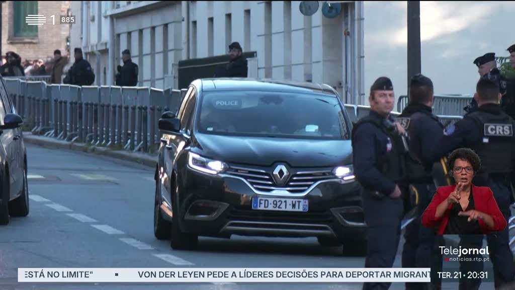 Nicolas Sarkozy. RTP acompanhou entrada do ex-presidente na cadeia