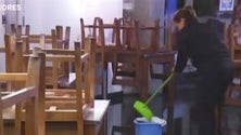 Imagem de Mar invade restaurante no Pico (Vídeo)