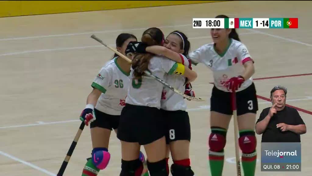 Hóquei em Patins. Portugal goleia México e segue para as 'meias'