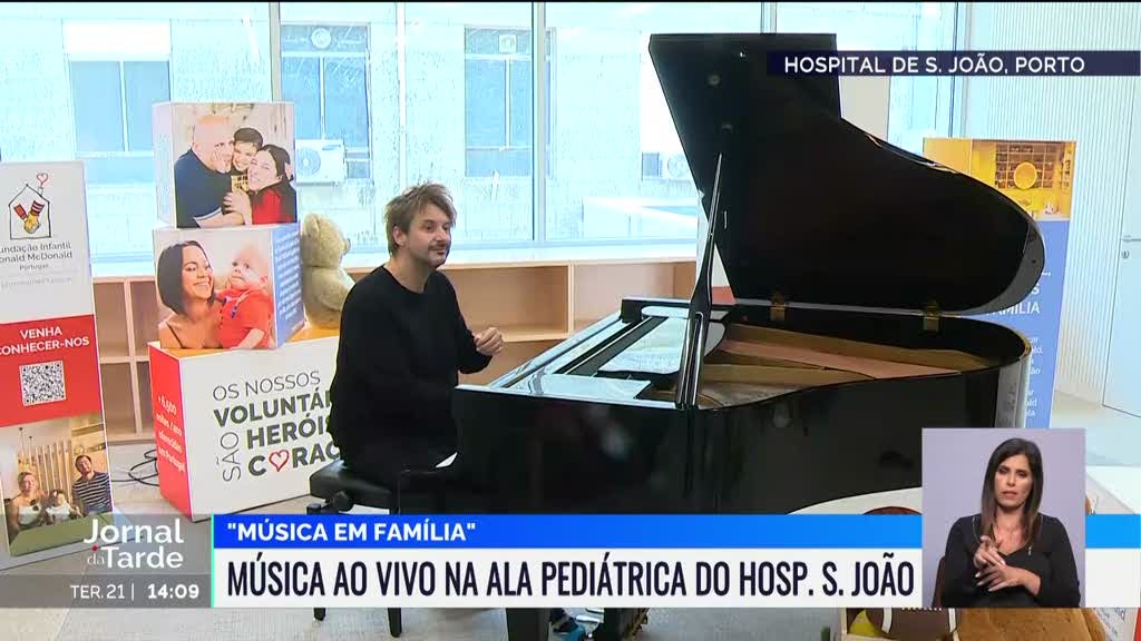 Música ao vivo na ala pediátrica do Hospital de São João