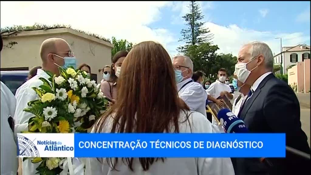 Técnicos de diagnóstico e terapêutica manifestam-se em frente ao parlamento (Vídeo)