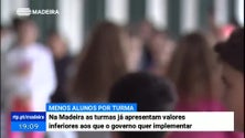 Menos alunos na sala de aula