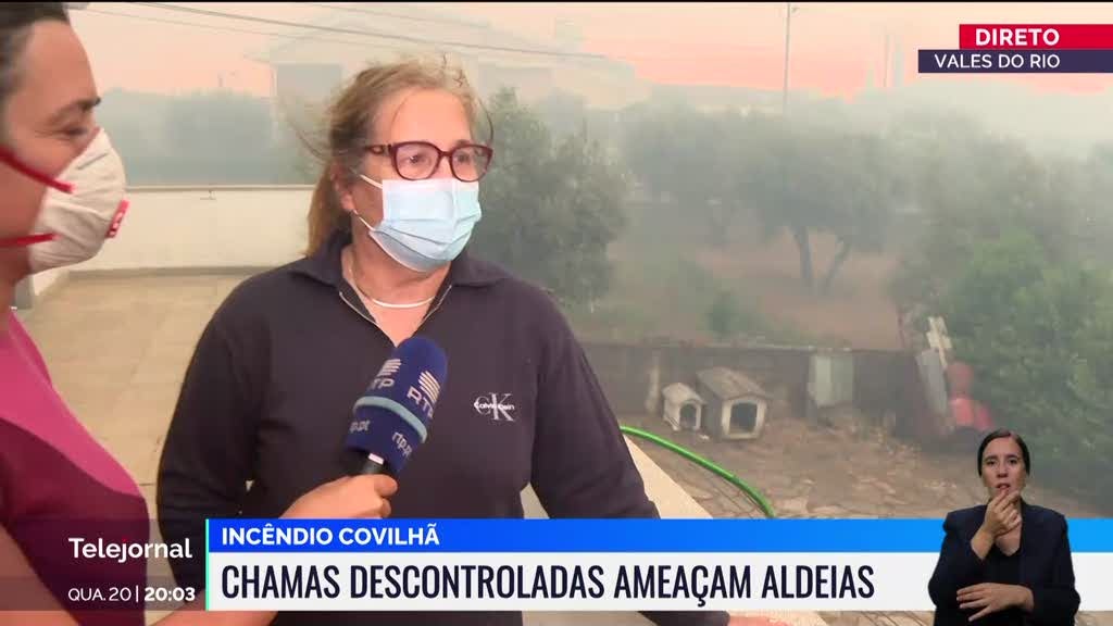 Situação dos incêndios. Duas aldeias em perigo na Covilhã