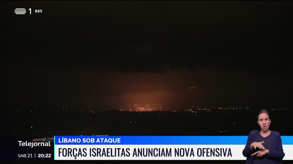 Nova ofensiva de Israel contra alvos no sul do Líbano.