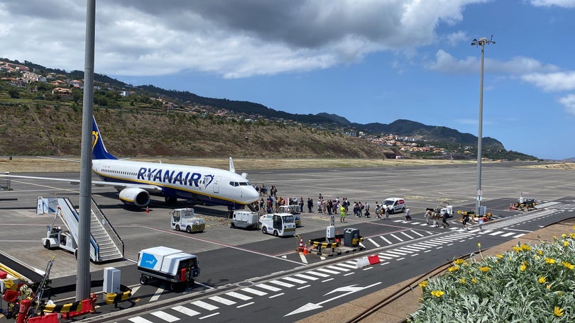 Imagem de Trabalhadores do «handling» da Ryanair em greve no fim de julho e início de agosto