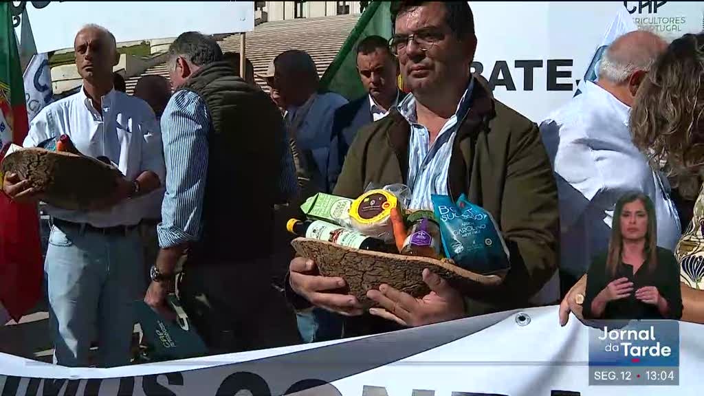 Imagem de Agricultores protestam junto ao Parlamento