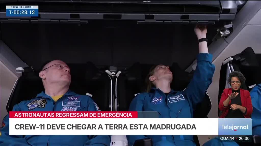 NASA. Astronautas regressam de emergência devido a situação de saúde