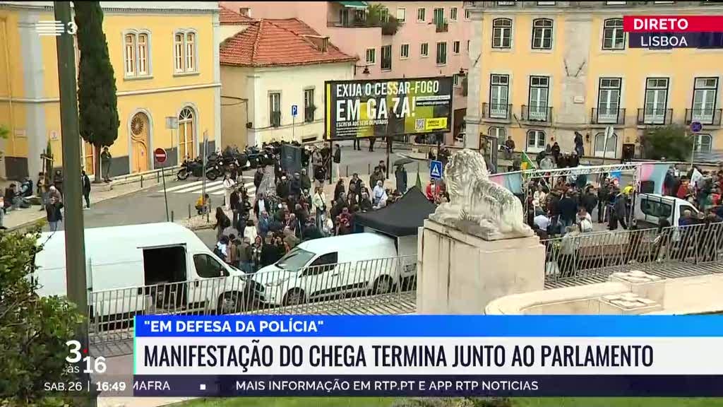 Manifestação convocada pelo Chega já terminou