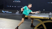 Imagem de Marcos Freitas nos quartos do WTT Contender de Doha de ténis de mesa