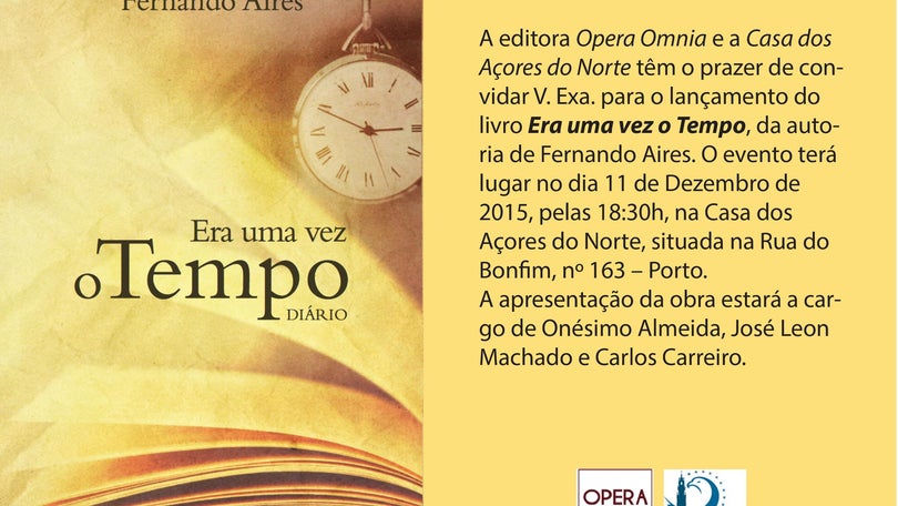 Imagem de Convite Porto: “Era uma vez o tempo” de Fernando Aires-
Maria João Ruivo,org. e comentários