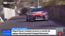 Imagem de Miguel Nunes no Rali do Algarve com o Hyundai I20 R5 da Hyundai Portugal Motorsport