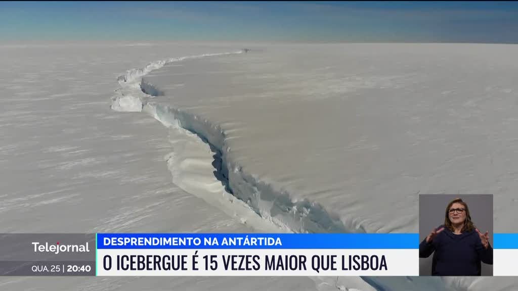 Icebergue 15 vezes maior do que Lisboa desprendeu-se da Antártida