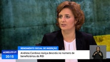 Imagem de Andreia Cardoso realça descida no número de beneficiários do RSI [Vídeo]