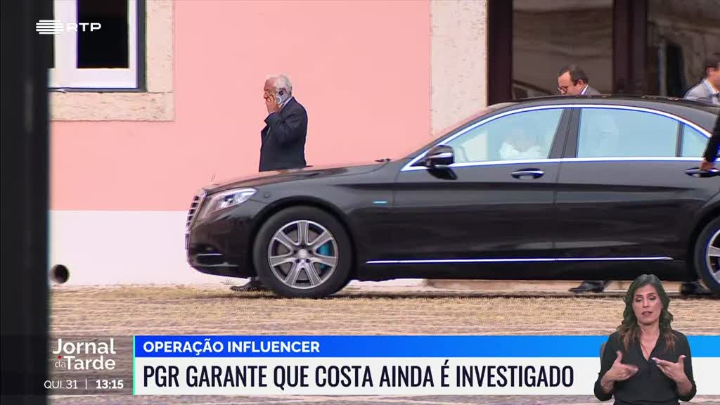 PGR diz que Costa continua a ser investigado na Operação Influencer