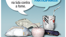 Imagem de Campanha solidária troca papel por alimentos