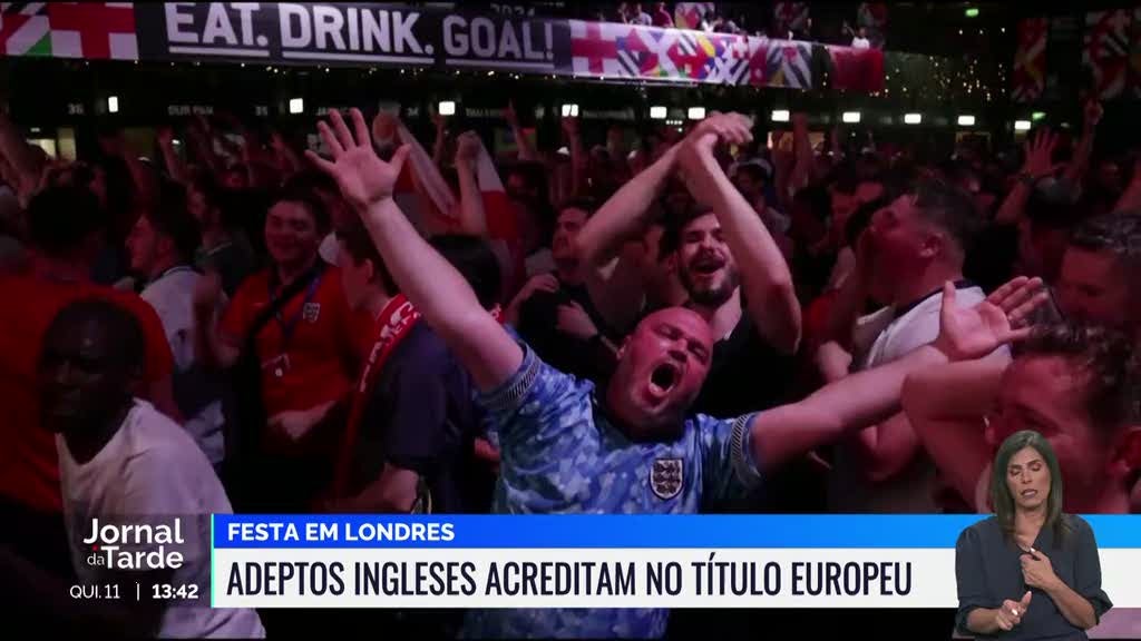 Festa em Londres. Adeptos ingleses acreditam no título europeu