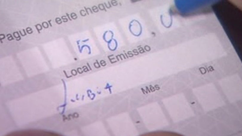 Portugueses passaram 173,9 ME em cheques `careca` até julho