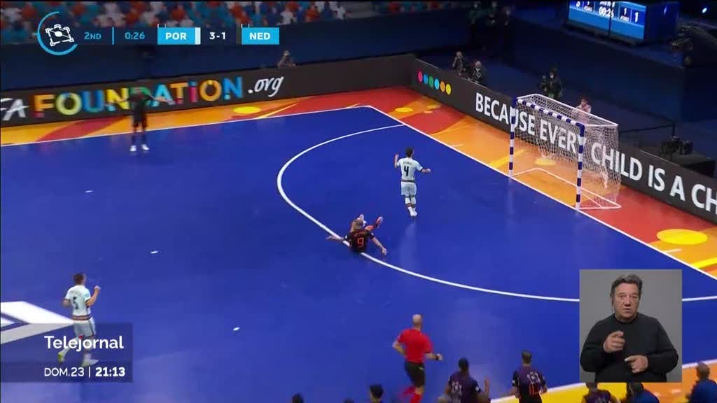 Europeu de Futsal. Portugal vence Países Baixos 4-1