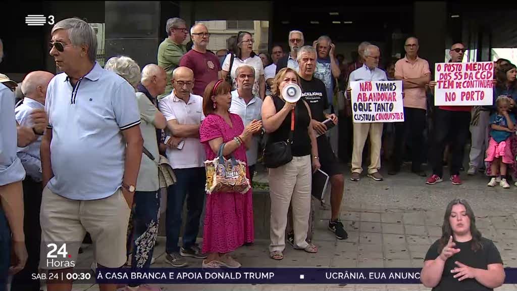 Trabalhadores e aposentados da CGD protestam contra encerramento de posto médico