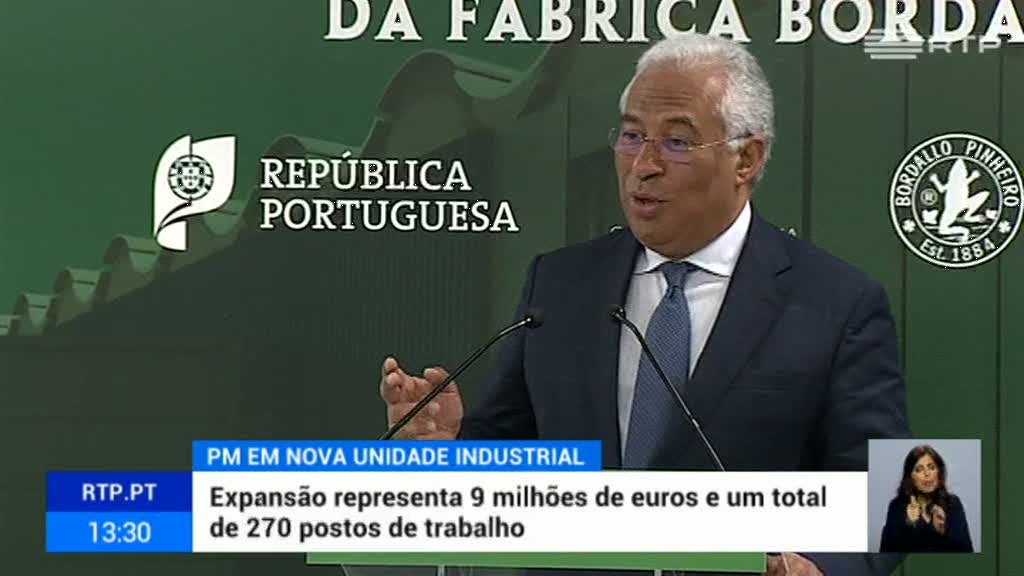 Costa visita expans�o da cer�mica Bordallo Pinheiro