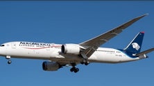 Imagem de Avião da Aeroméxico aterrou de emergência nas Lajes (Vídeo)