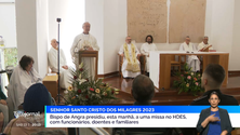 Imagem de Bispo celebra missa no Hospital Divino Espírito Santo