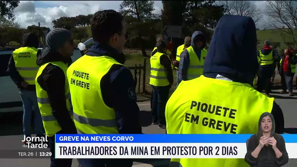 CGTP presente no protesto dos mineiros de Neves Corvo