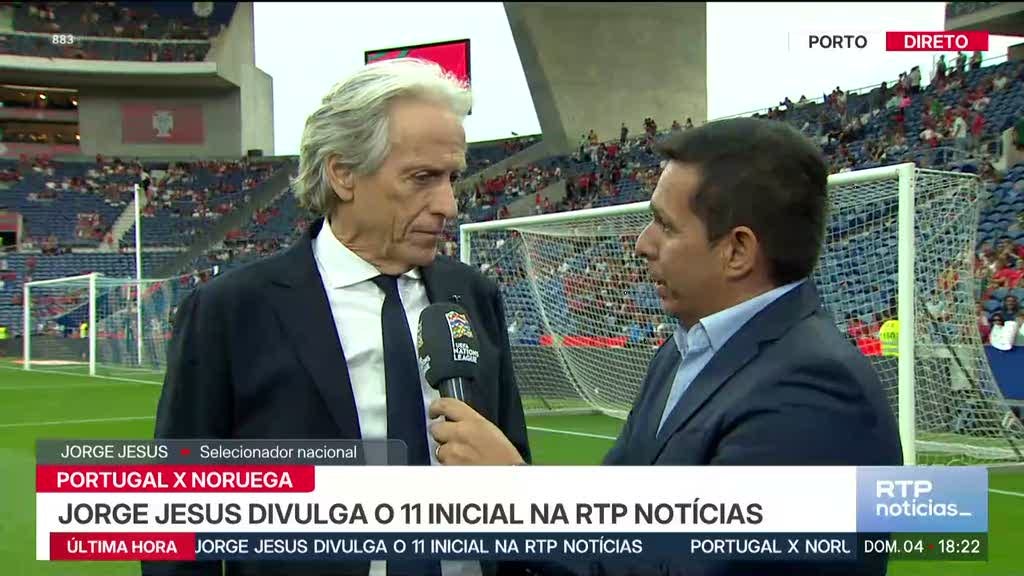 Imagem de "Eu não sei montar uma equipa para empatar". Jesus monta o 11 de Portugal para ganhar