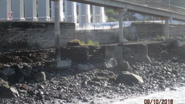 Obras na promenade da Praia Formosa