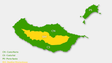 Regiões montanhosas sob aviso amarelo devido à chuva