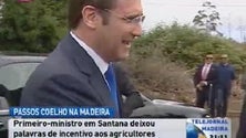 Imagem de Passos Coelho visitou uma das maiores explorações agrícolas da Madeira