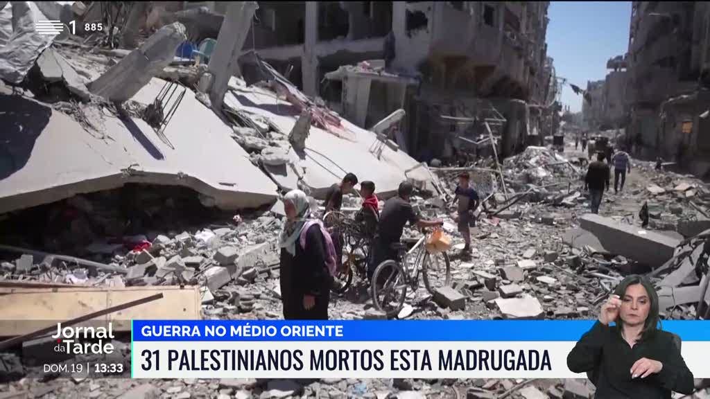 Ataques de Israel na Faixa de Gaza provocaram 31 mortos durante a madrugada